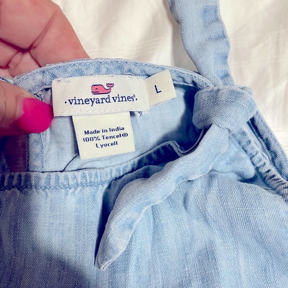 Vineyard Vines Girls Chambray Romper - Large - Picture 5 of 8